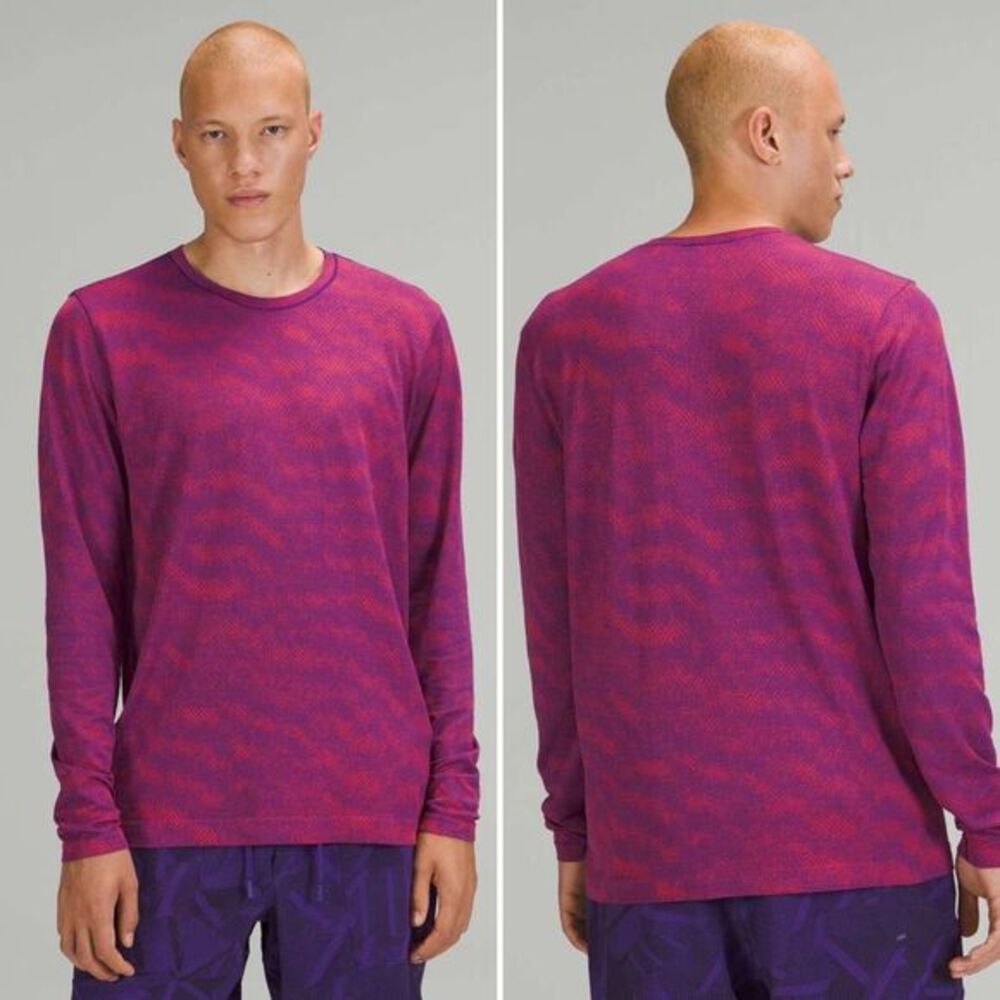 Lululemon Metal Vent Breathe Long Sleeve Shirt in Half Tone Petrol Purple / Autu